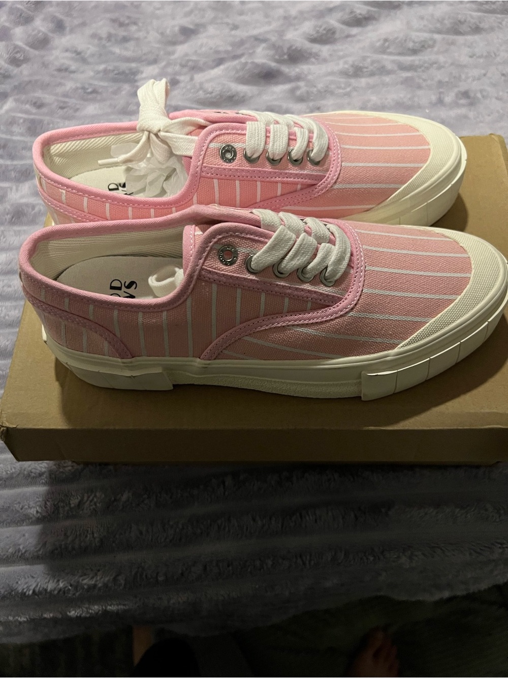 Good News Pink Striped Canvas Sneakers